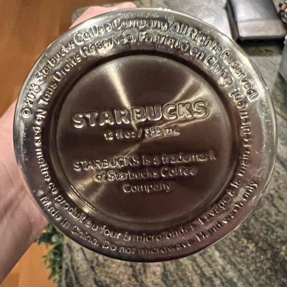 Starbucks 12oz Silver Tumbler with Black Lid - Picture 3 of 7